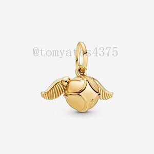 Pandora Harry Potter series, golden snitch pendant